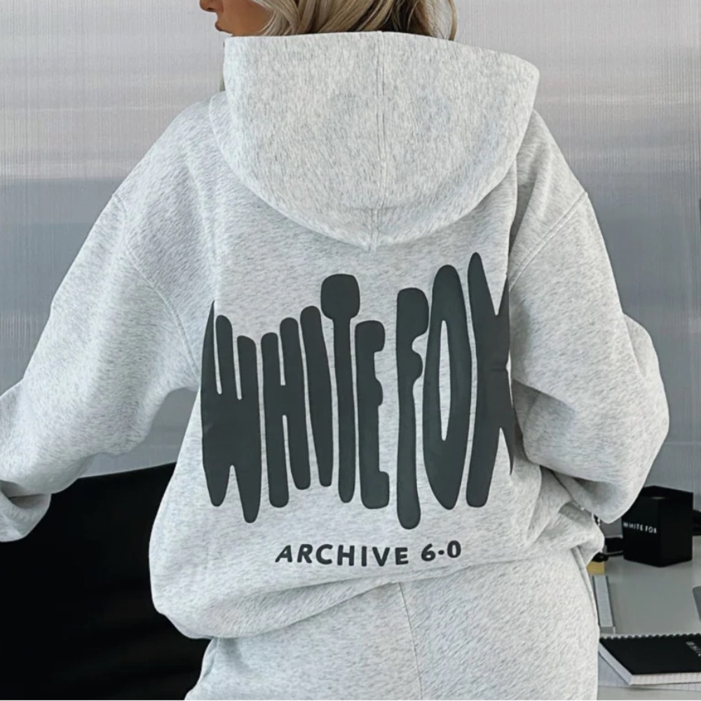 White Fox Archive 6.0 Oversized Hoodie- XS/S-Haze